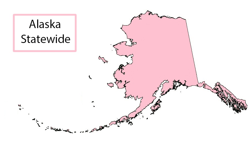 Alaska map showing all regions
